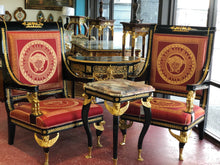 Load image into Gallery viewer, 18k Gold-Plated Solid Wood King Throne Pair