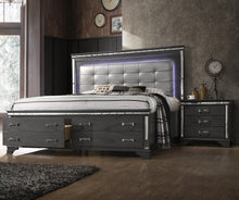 Load image into Gallery viewer, Contemporary Styling In A Charcoal Grey Wood Grain Finish