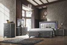 Load image into Gallery viewer, Contemporary Styling In A Charcoal Grey Wood Grain Finish