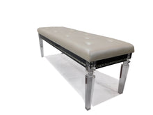 Load image into Gallery viewer, Modern Style Bedroom In Black With A White Pu Headboard
