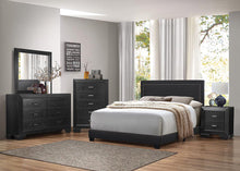 Load image into Gallery viewer, Contemporary Style Bedroom In A Black Wood Grain Finish