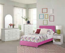 Load image into Gallery viewer, Contemporary Style Bedroom In A White And Pink Finish