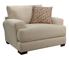 Load image into Gallery viewer, Contemporary Style In A Beige Color Textured Fabric With Oversized Accent Pillows Living Room