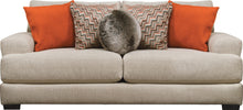 Load image into Gallery viewer, Contemporary Style In A Beige Color Textured Fabric With Oversized Accent Pillows Living Room