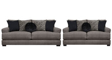 Load image into Gallery viewer, Contemporary Style In A Grey Color Textured Fabric With Oversized Accent Pillows Living Room