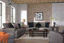 Load image into Gallery viewer, Contemporary Style In A Grey Color Textured Fabric With Oversized Accent Pillows Living Room