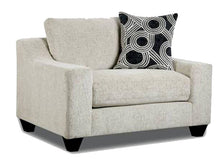 Load image into Gallery viewer, Contemporary Style In A Salt And Pepper Color Textured Fabric Living Room