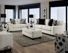 Load image into Gallery viewer, Contemporary Style In A Salt And Pepper Color Textured Fabric Living Room
