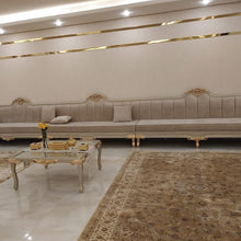 Load image into Gallery viewer, Jalsha Arabia Mixed living Room in Beige And Gold Painted Wood
