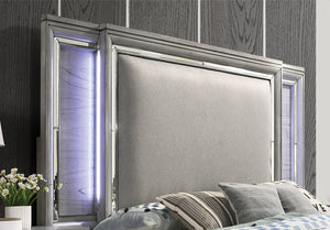 Modern Style Bedroom In Gray With Dark Gray Hightlights