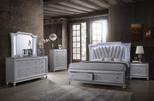 Load image into Gallery viewer, Glamour Style Bedroom In A Silver Finish
