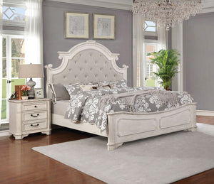 Country French Style Bedroom In An Antique White Finish