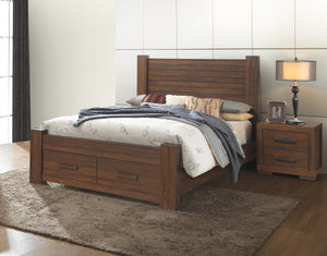 Traditional Style Bedroom In A Dark Brown Finish