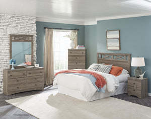 Modern Bedroom in Driftwood Finish