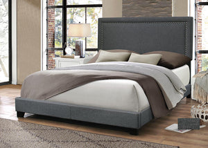 Modern Style Bedroom In A Gray Woodgrain Finish