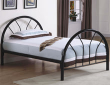 Load image into Gallery viewer, Children Metal Hoop Style Bed In A Black Finish
