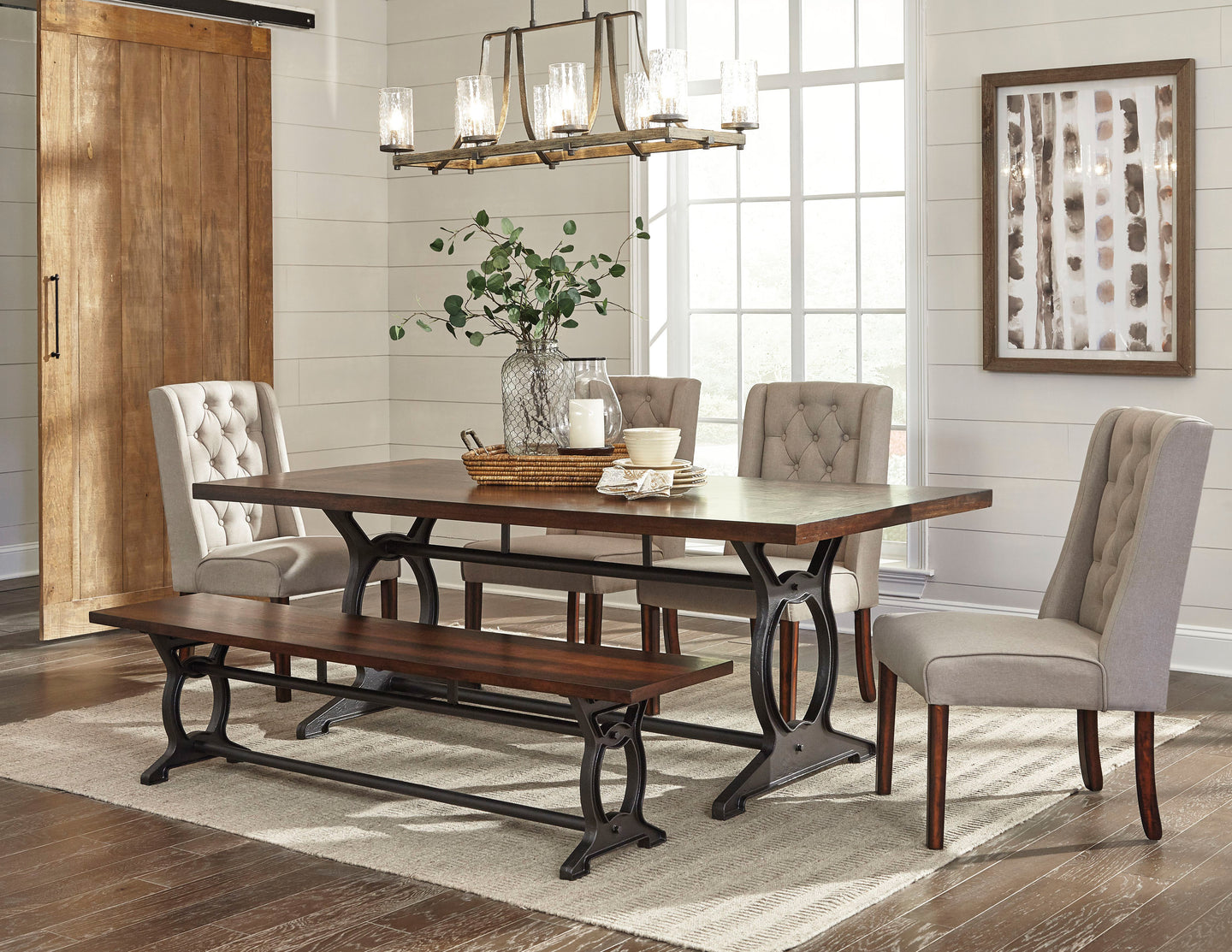 American Classic Dining Style Featuring Wing Back Chairs