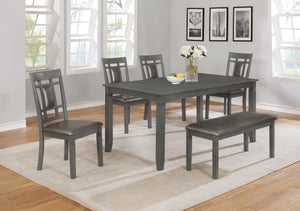 Contemporary Style Dining Set In A Grey Finish