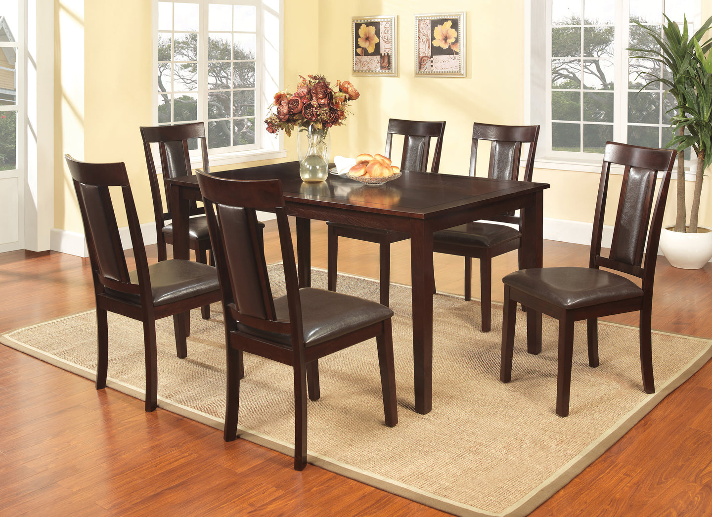 Contemporary Dining Set In A Espresso Finish