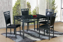 Load image into Gallery viewer, Contemporary Dining Table With Dark Brown Faux Marble Top With Sturdy Metal Table Legs
