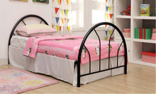 Load image into Gallery viewer, Children Metal Hoop Style Bed In A Black Finish
