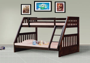 Twin Over Full Bunk Bed With 12 Slats For Each Bed