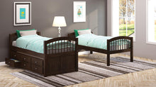 Load image into Gallery viewer, Wood Triplex Bunk Bed In An Espresso Finish
