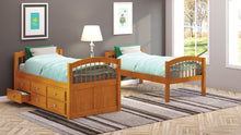 Load image into Gallery viewer, Wood Triplex Bunk Bed In A Pine Finish
