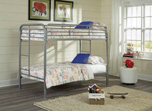 Load image into Gallery viewer, Twin Over Twin Metal Tubular Bunkbed in White
