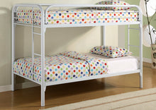Load image into Gallery viewer, Twin Over Twin Metal Tubular Bunkbed in White
