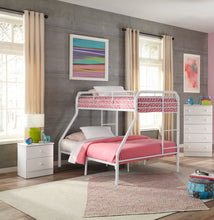 Load image into Gallery viewer, Twin Over Twin Metal Tubular Bunkbed in White
