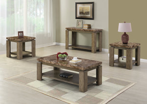 Contemporary Styled Occasional Tables In A Pewter Finish