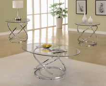 Load image into Gallery viewer, Contemporary 3-Pack Tables In A Chrome Finish
