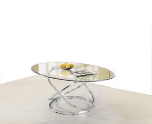 Contemporary 3-Pack Tables In A Chrome Finish