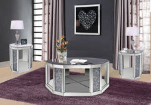 Load image into Gallery viewer, Octagon Shaped Cocktail Table With Mirror Top And Bottom Shelf
