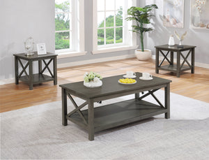 Contemporary Occasional Tables In A Gray Finish