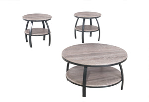 Contemporary Style Tables In A Dark Grey Metal Finish