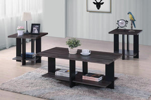 Contemporary 3-Pack Tables In A Tu-Tone Gray Finish