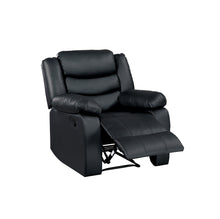 Load image into Gallery viewer, Motion Group In A Black Pu Fabric Triple Channeled Back With Scoop Seating
