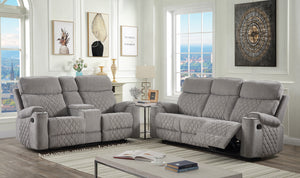 Unique Style Motion Group In A Grey Textured Fabric