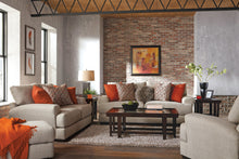 Load image into Gallery viewer, Contemporary Style In A Beige Color Textured Fabric With Oversized Accent Pillows Living Room
