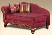 Load image into Gallery viewer, Traditional Styling In A Burgundy Textured Fabric Living Room
