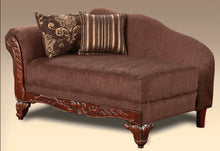 Load image into Gallery viewer, Traditional Styling In A Brown Textured Fabric Living Room

