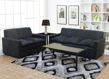 Load image into Gallery viewer, Apartment Size Living room In Black Microfiber
