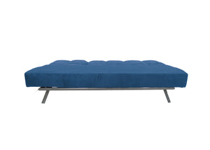 3 Position Click Bed In Blue Textured Fabric